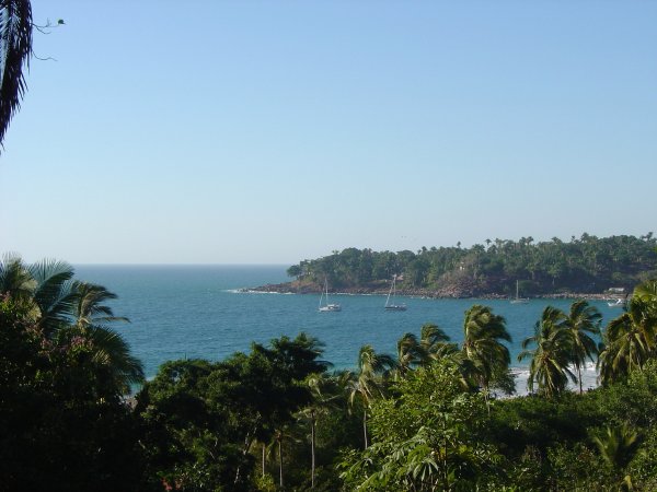 View of Chacala bay from the ridge top